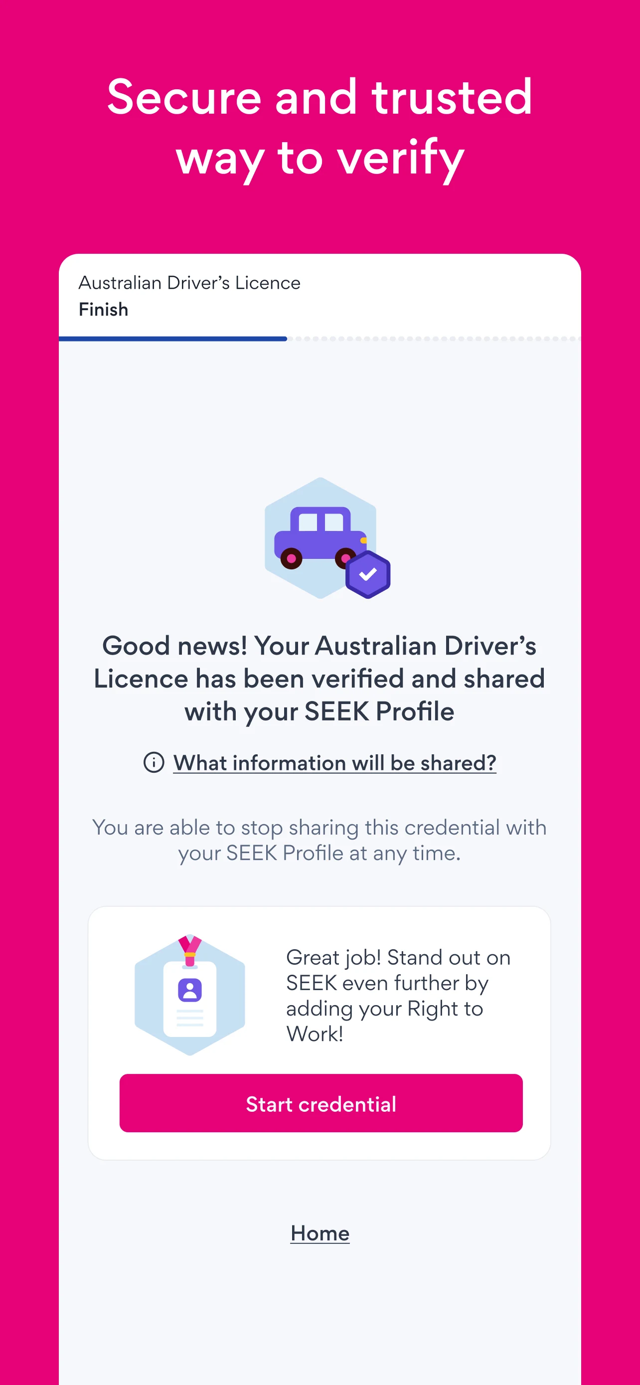 SEEK Pass screenshot